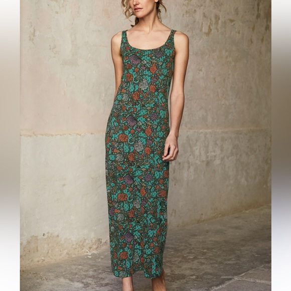 Peruvian Connection Dresses & Skirts - Peruvian Connection Pima Cotton Printed Tank  Maxi Dress